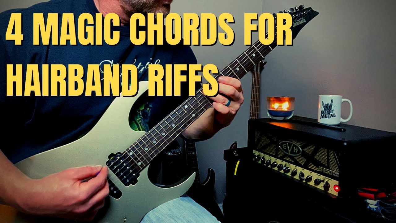 Hair Band Guitar Riffs with the 4 Magic Chords