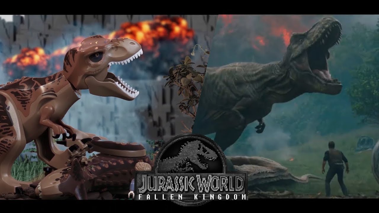 JURASSIC WORLD: Fallen Kingdom in LEGO - Final trailer - Side by side version