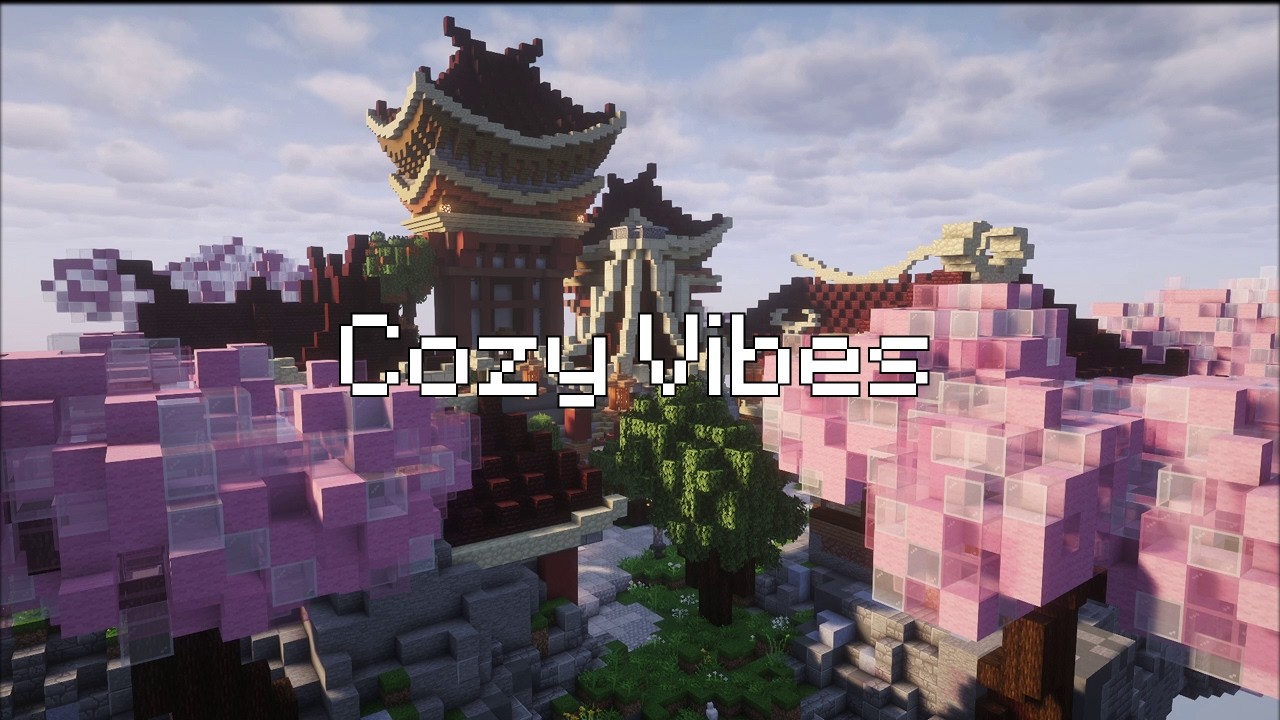 Lofi Minecraft Music – Cherry Blossom Courtyard | 1 Hour Cozy Ambience 🌸