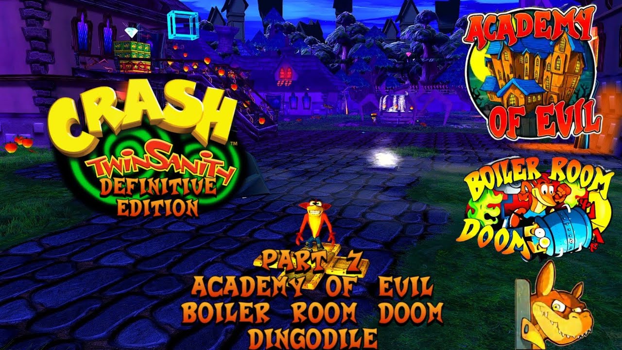 Crash Twinsanity - Definitive Edition Mod: Part 7: Academy Of Evil + Boiler Room Doom & Dingodile