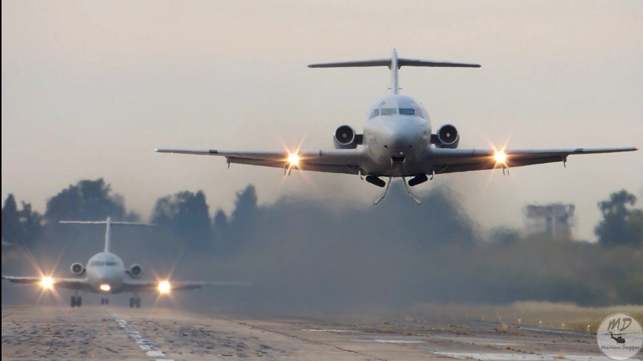 F-28 Fokker Mk1000C y Mk-4000 + C130H Hércules + B45 Mentor