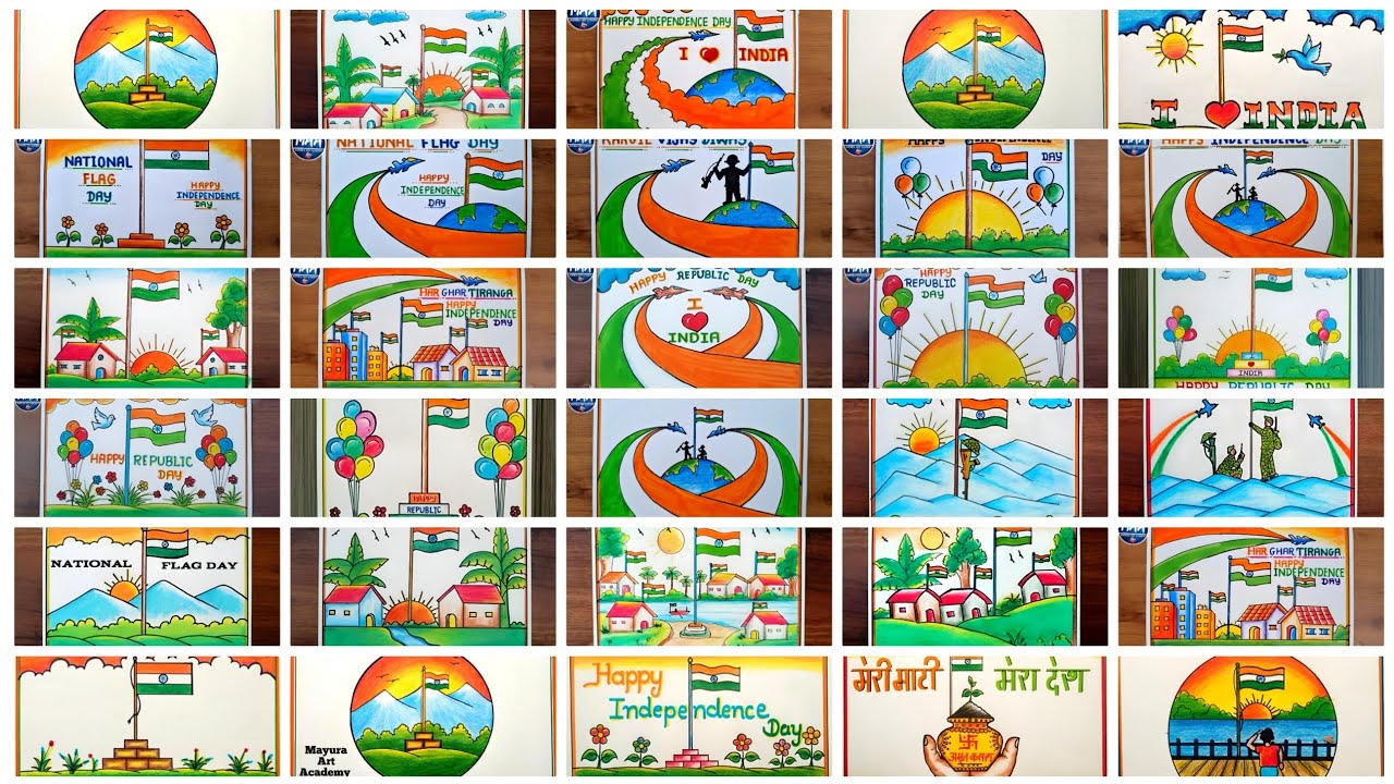 Har Ghar Tiranga Drawing | Independence Day Drawing | Har Ghar Tiranga Poster Drawing #tiranga