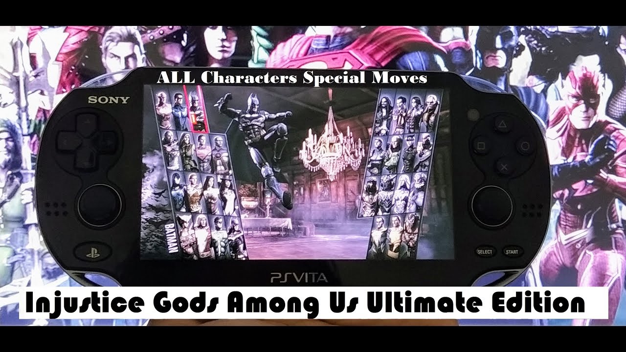 Injustice: Gods Among Us Ultimate Edition  | All Special Moves | Playing Ps Vita game in 2020