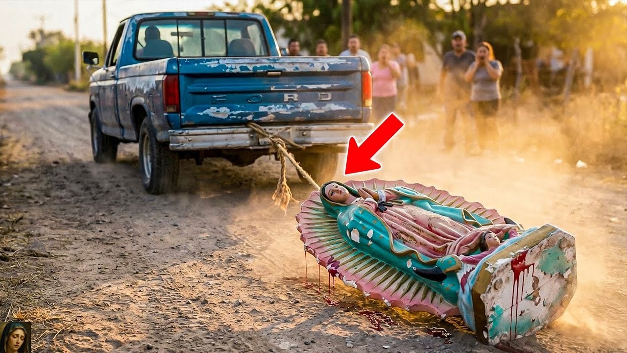 En México, la imagen de la Virgen se deslizó del carro… y ocurrió un milagro