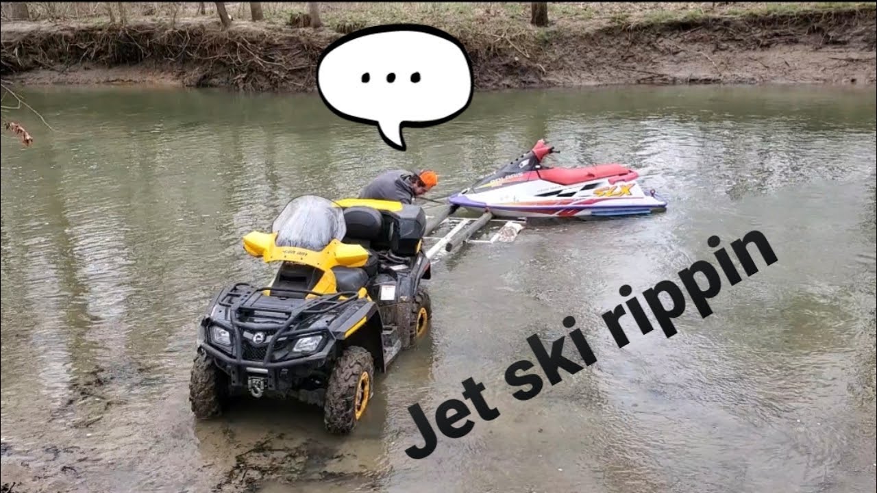 Jet Ski creek rippin... WAY TO SHALLOW!