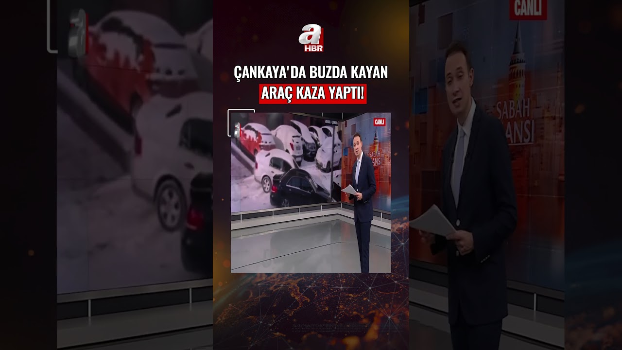 Buzlu Yol Çankaya’da Kazaya Neden Oldu! 