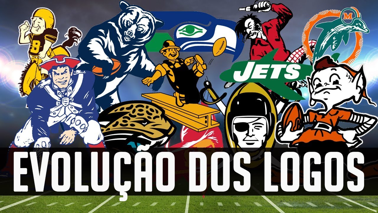 A EVOLUÇÃO DOS LOGOS DOS TIMES DA NFL!