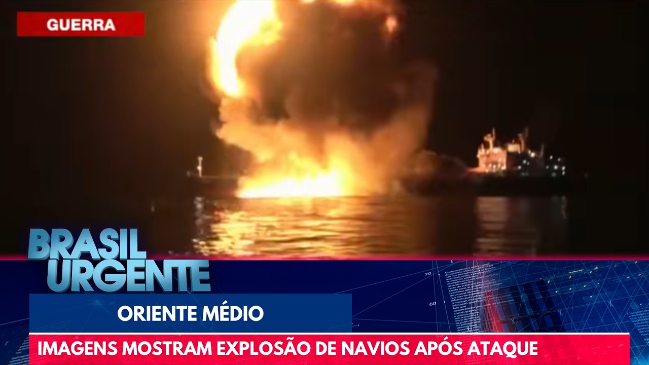 Veja momento em que navio do Iraque é atacado pelo Irã | Brasil Urgente