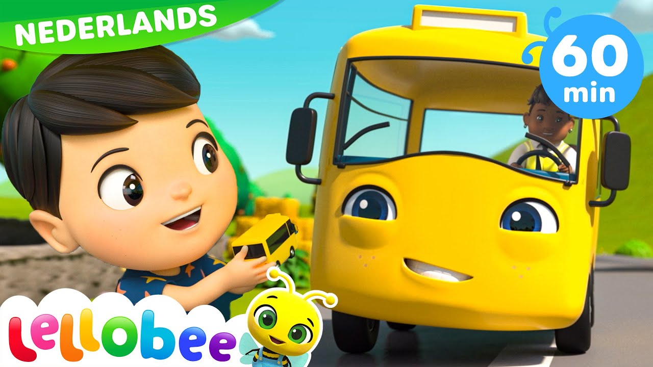 🚌 De Wielen van de Bus 🚌 | Lellobee Nederlands | Kinderliedjes | Leervideo's voor kinderen