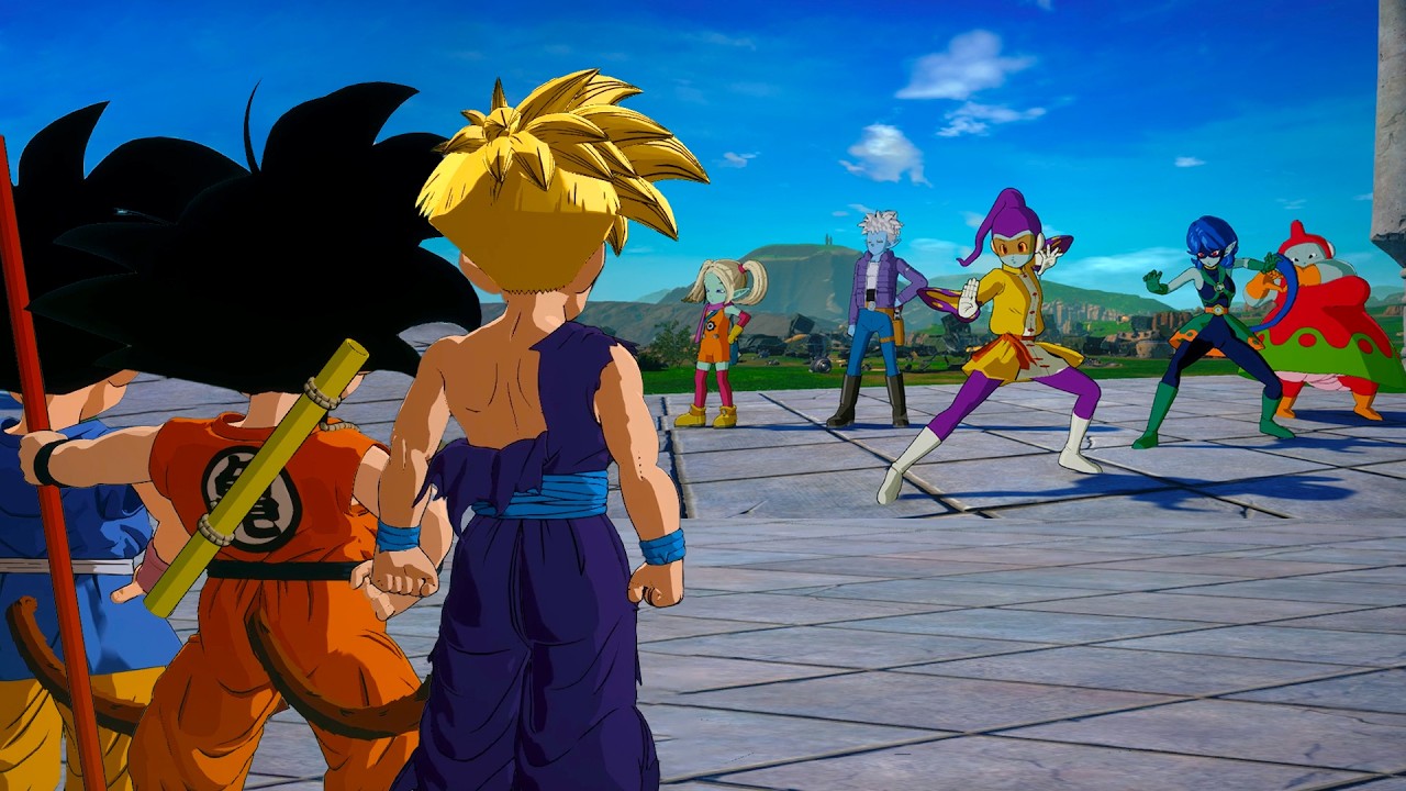 Gohan (Teen), Goku (GT) & Goku (Teen) vs Roasie, Panzy, Kakunsa, Glorio & Ribrianne