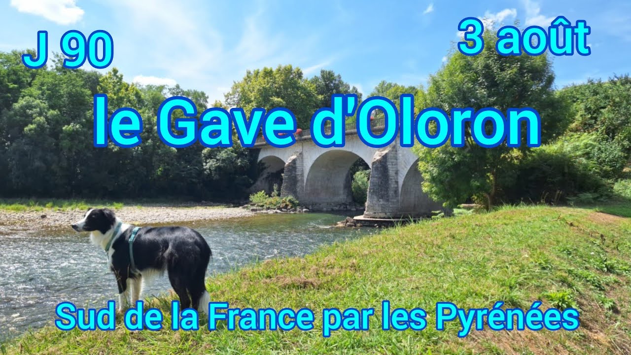 J 90 - 3 août - Le Sud de la France par les Pyrénées - le Gave d'Oloron