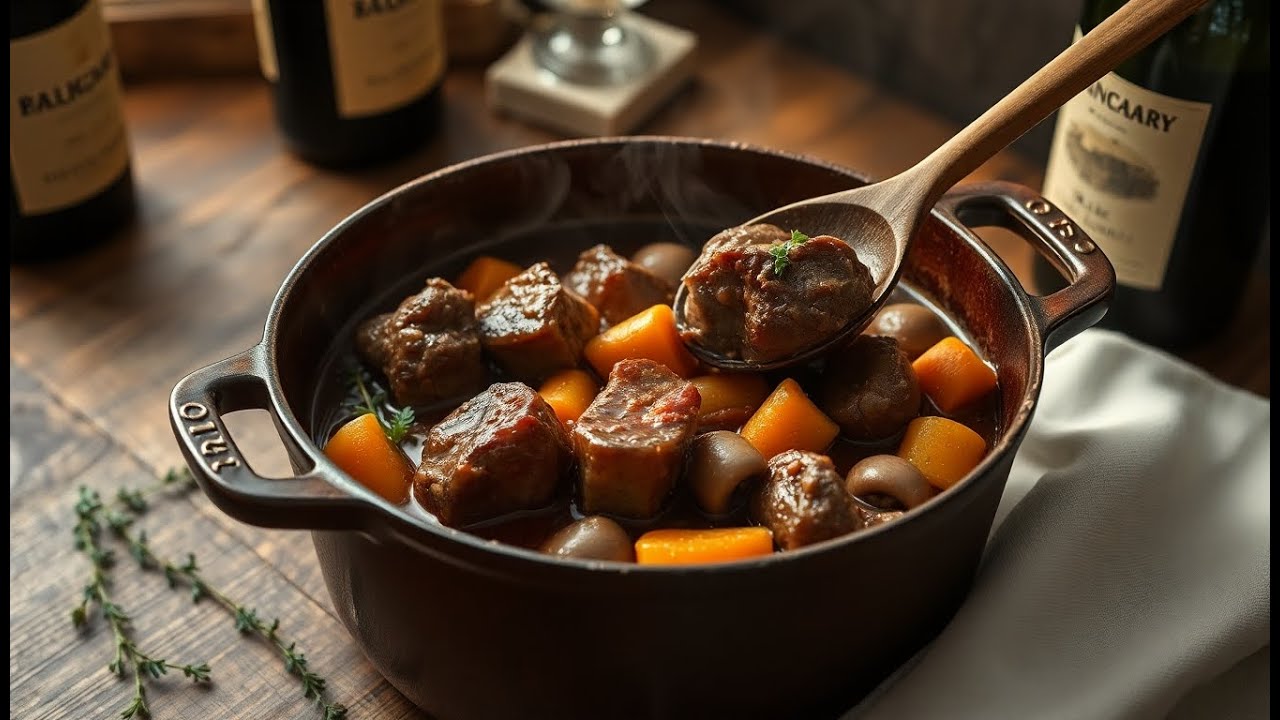 Recette du Mouton Bourguignon  Un délice réconfortant !