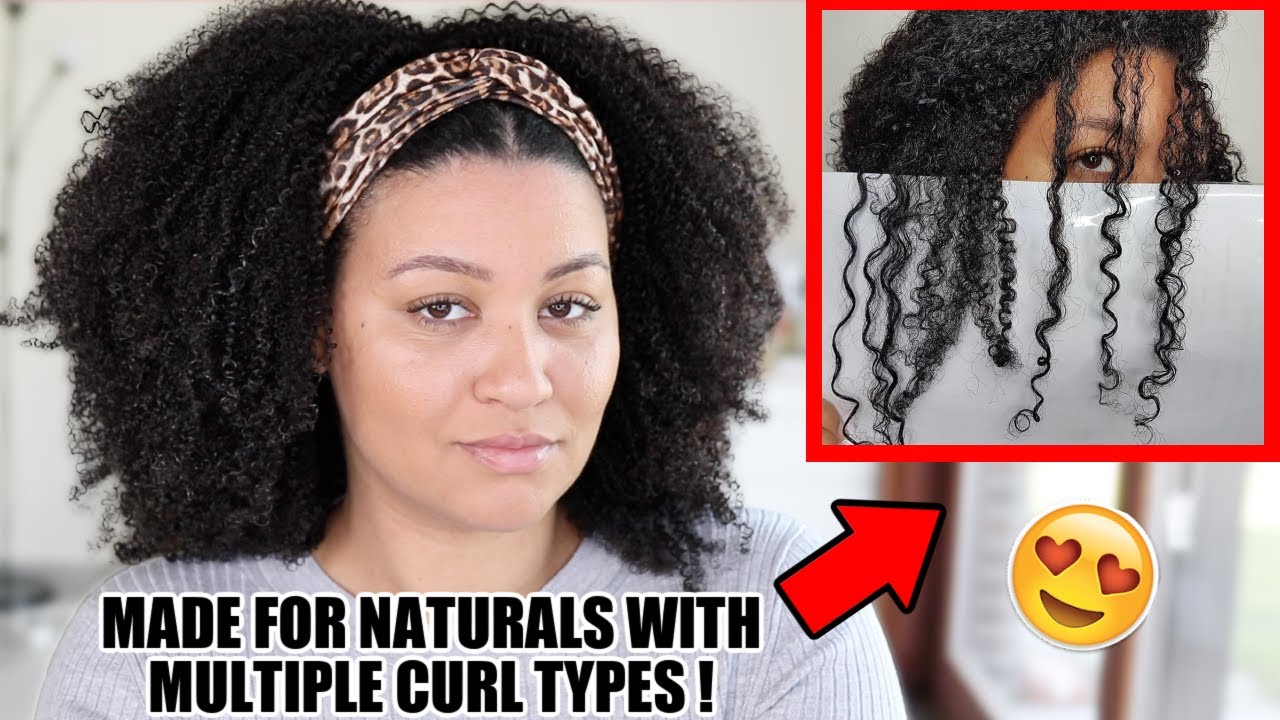 *NEW* MULTIPLE TEXTURED HEADBAND WIG for naturals with multiple curl types!
