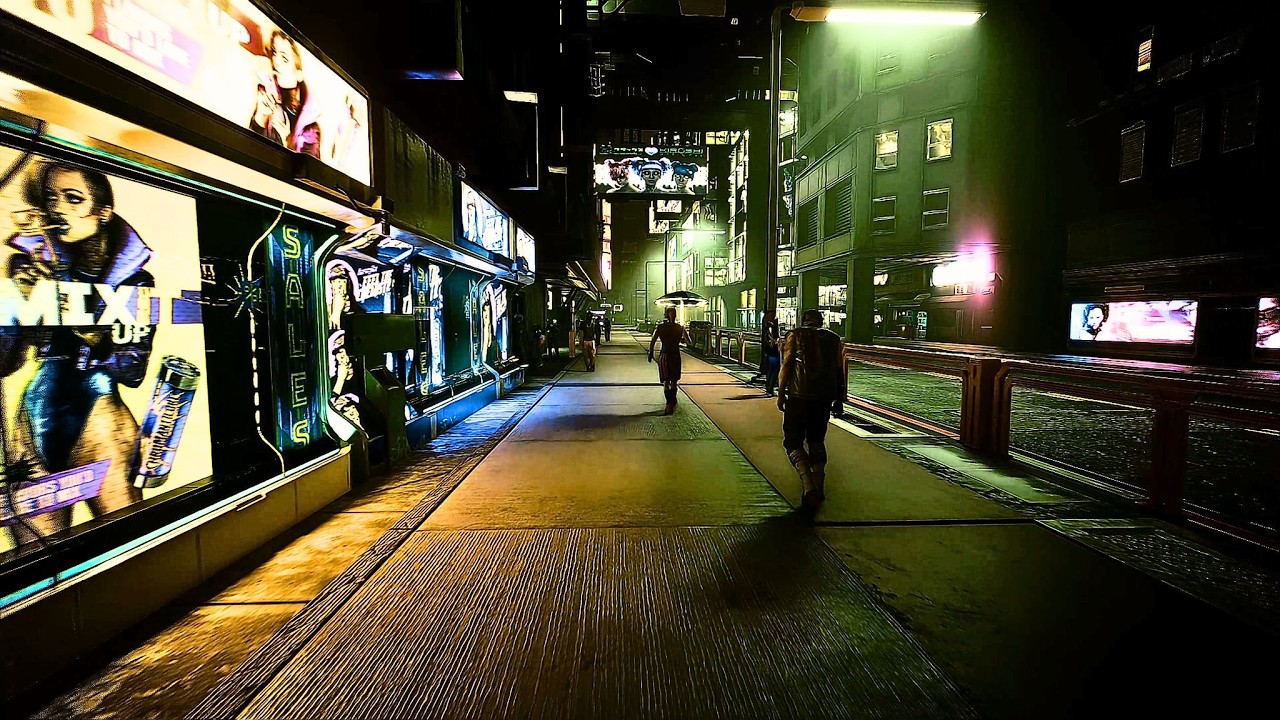Through the rainy luminous Night | Cyberpunk 2077