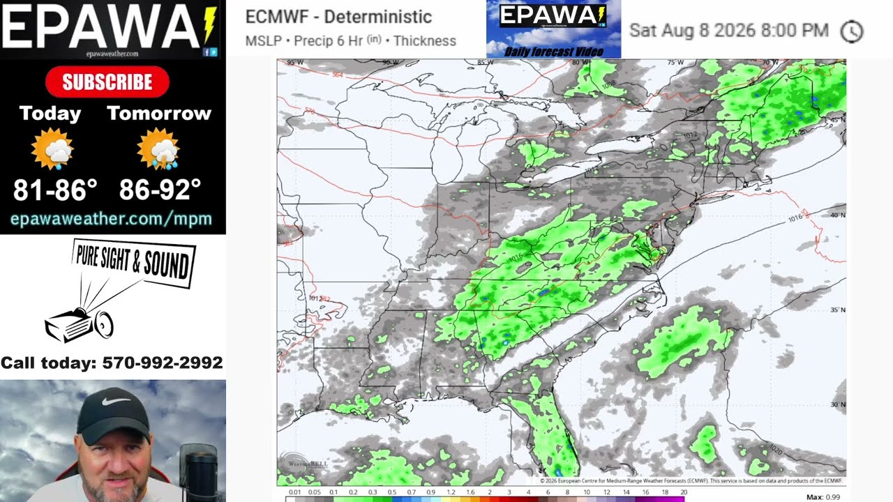 Wednesday August 5th, 2026 video forecast