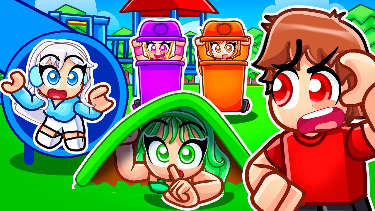 One Color Hide and Seek In Roblox With MY CRAZY FAN GIRLS...