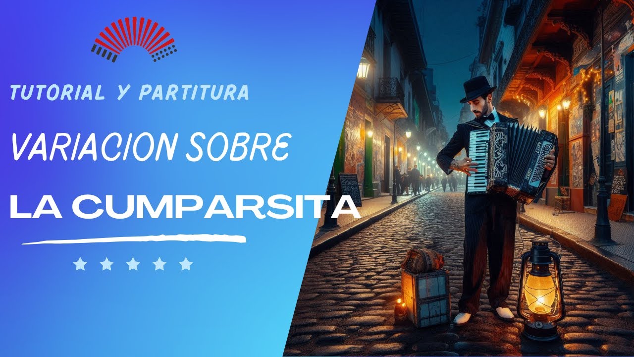 🎹 LA CUMPARSITA VARIACION - TANGO EN ACORDEON A PIANO - TUTORIAL Y PARTITURA