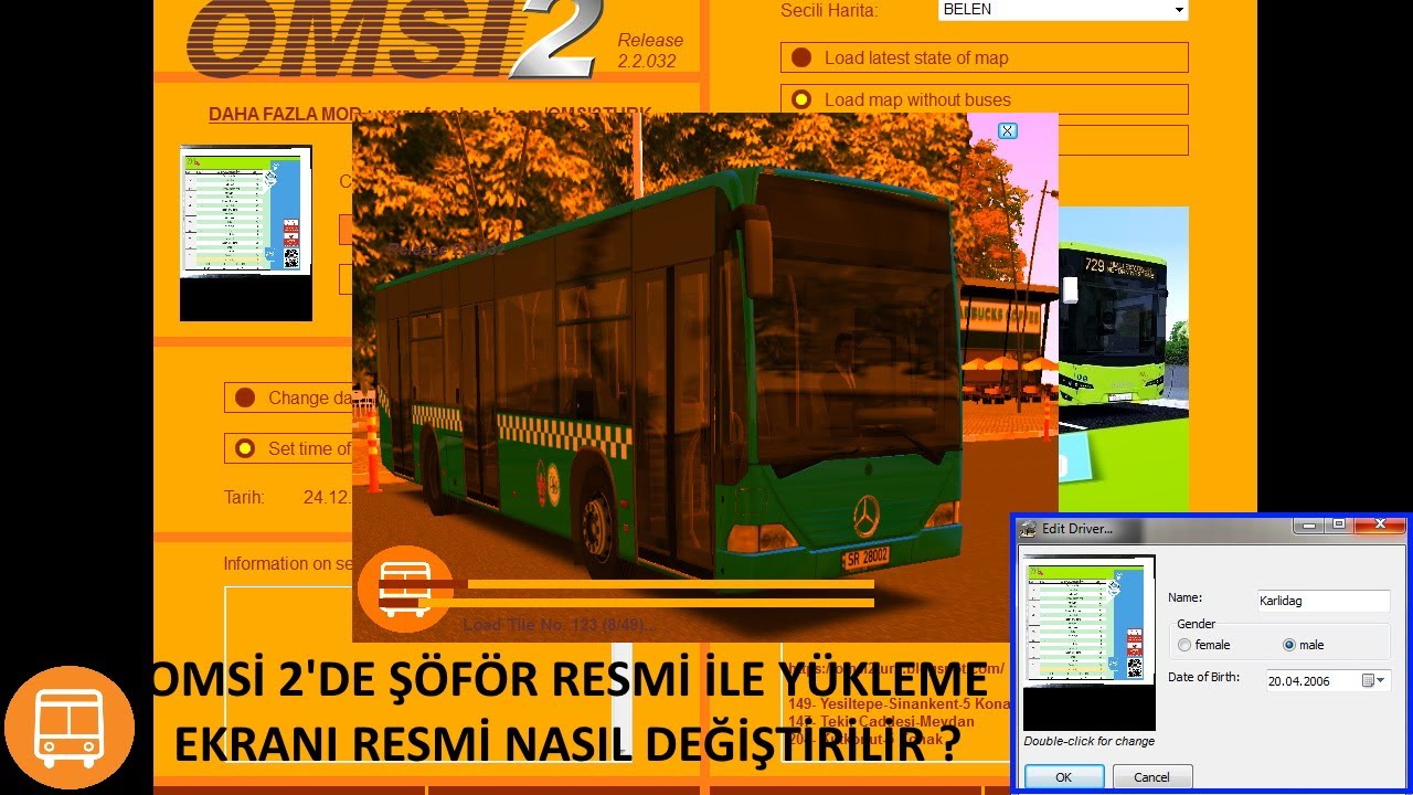 OMSİ 2 EĞİTİM 33 - ŞÖFÖR VE YÜKLEME EKRANINI DÜZENLEME NASIL YAPLIR ?