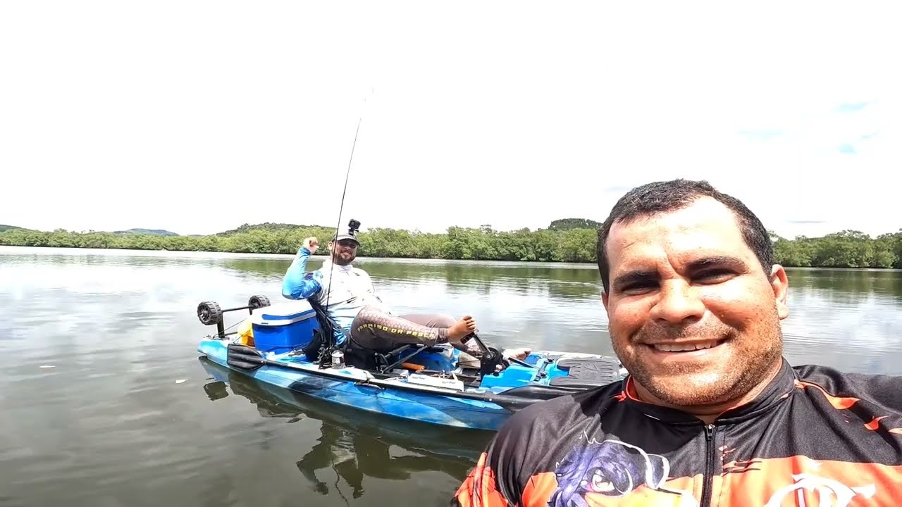pesca no mangue com micro camar&atilde;o e micro jig Head  e x rap da rapala #caiaqueiro #peixe #aracruz