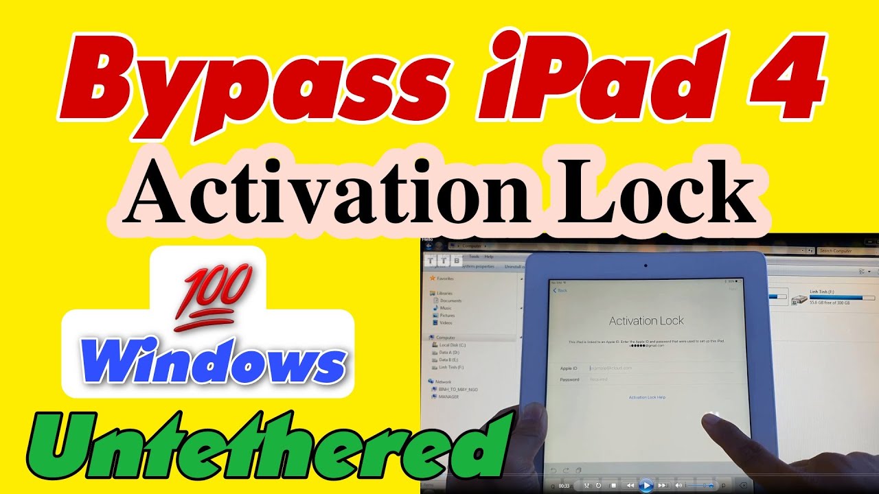 How to Bypass Activation Lock | iPad 4 Retina Wi-Fi + Cellular | 100% Untethered | #vienthyhG