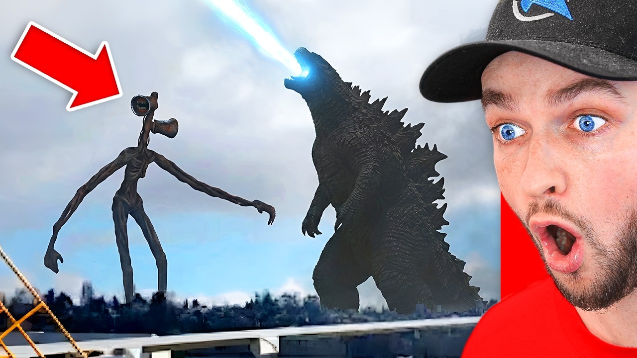 Reacting to GODZILLA vs SIREN HEAD! (IN REAL LIFE)