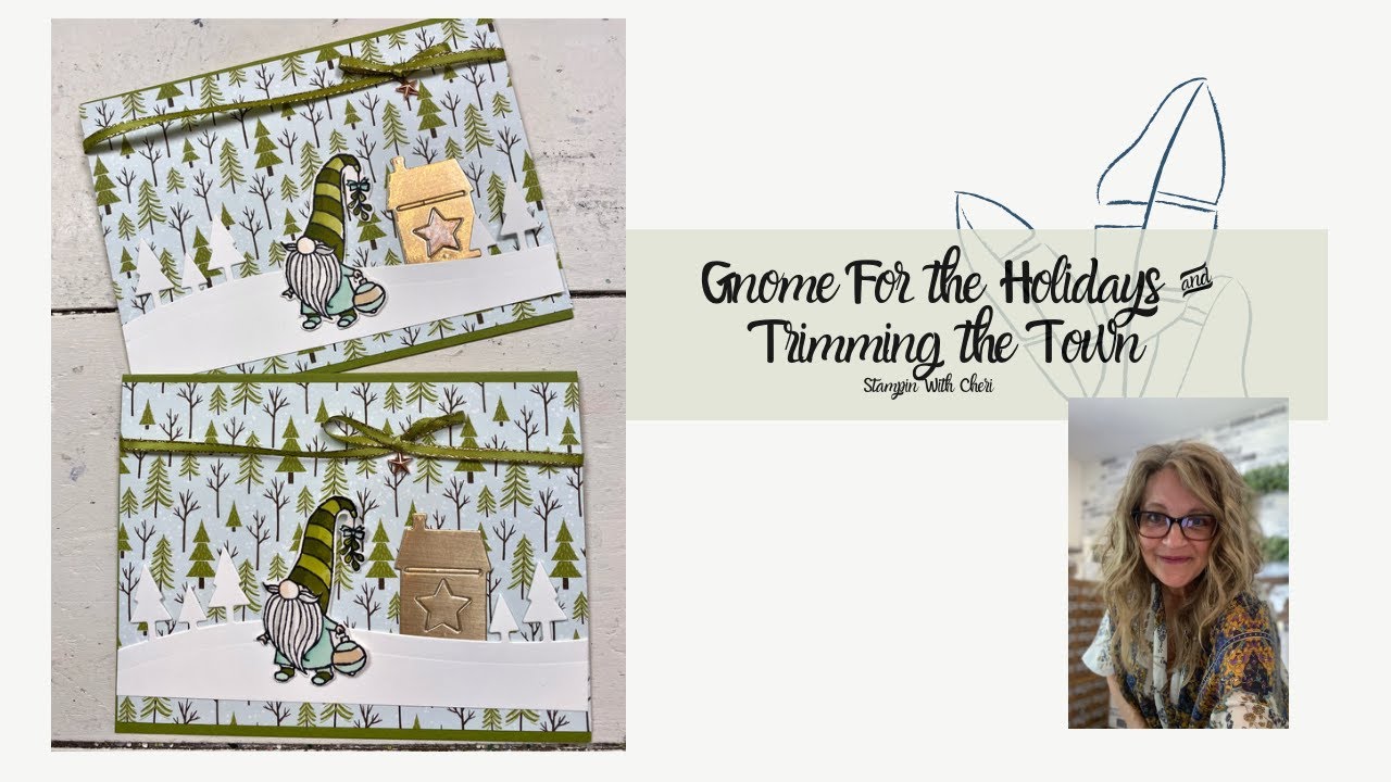 Gnome For the Holidays are Trimming The Town Handmade Stampin Up! Christmas