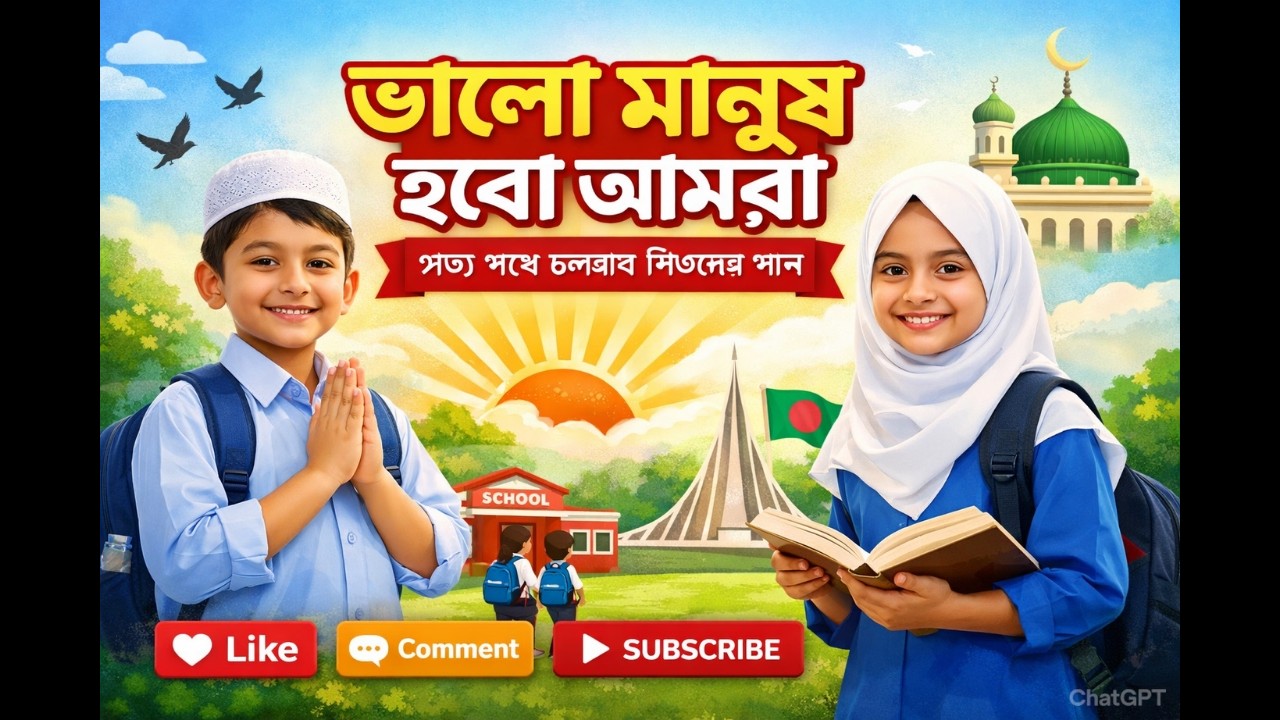 ভালো মানুষ হবো আমরা | শিশুদের অনুপ্রেরণামূলক ছড়াগান | Islamic Kids Song #banglakidssong #শিশুছড়া