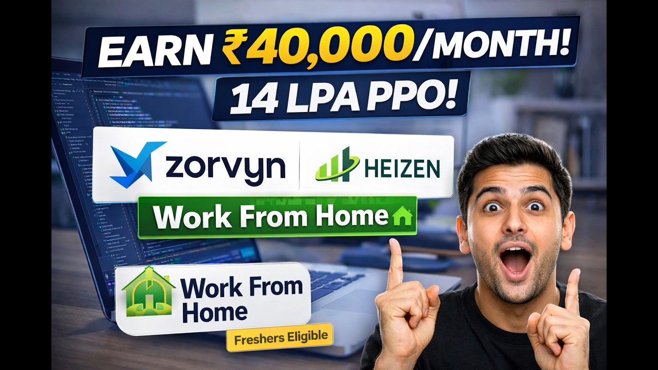 14 LPA PPO + WFH! Zorvyn & Heizen Off-Campus Drive (2024/25/26/27 Batches)#offcampus #remotework