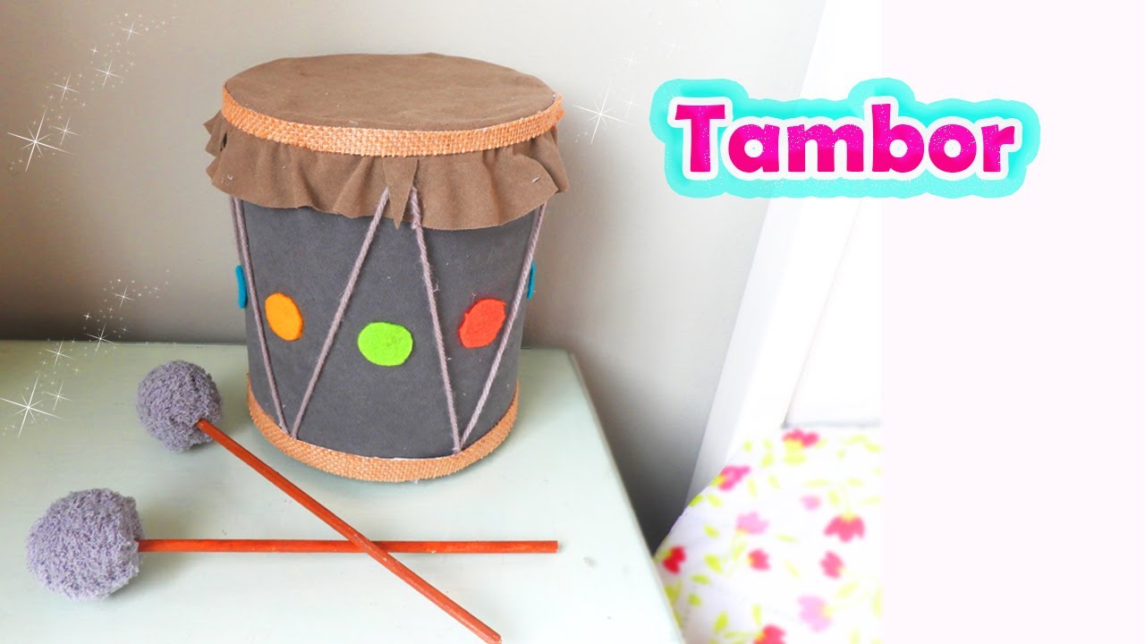 COMO HACER UN TAMBOR DE MATERIAL RECICLADO 🥁