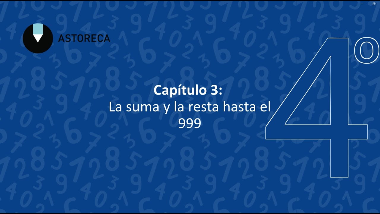 4° básico - Restar números desde 999