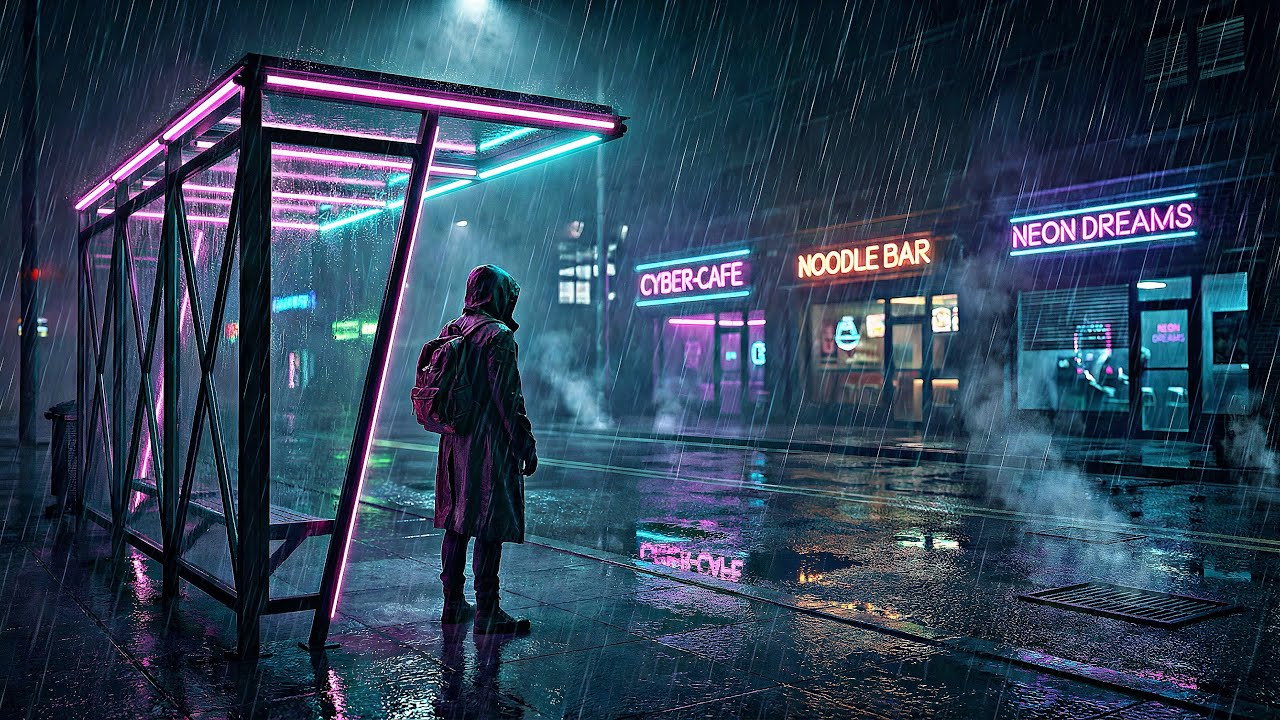 NEON RAIN SOLITUDE – 1 Hour Cyberpunk Ambient for Deep Focus