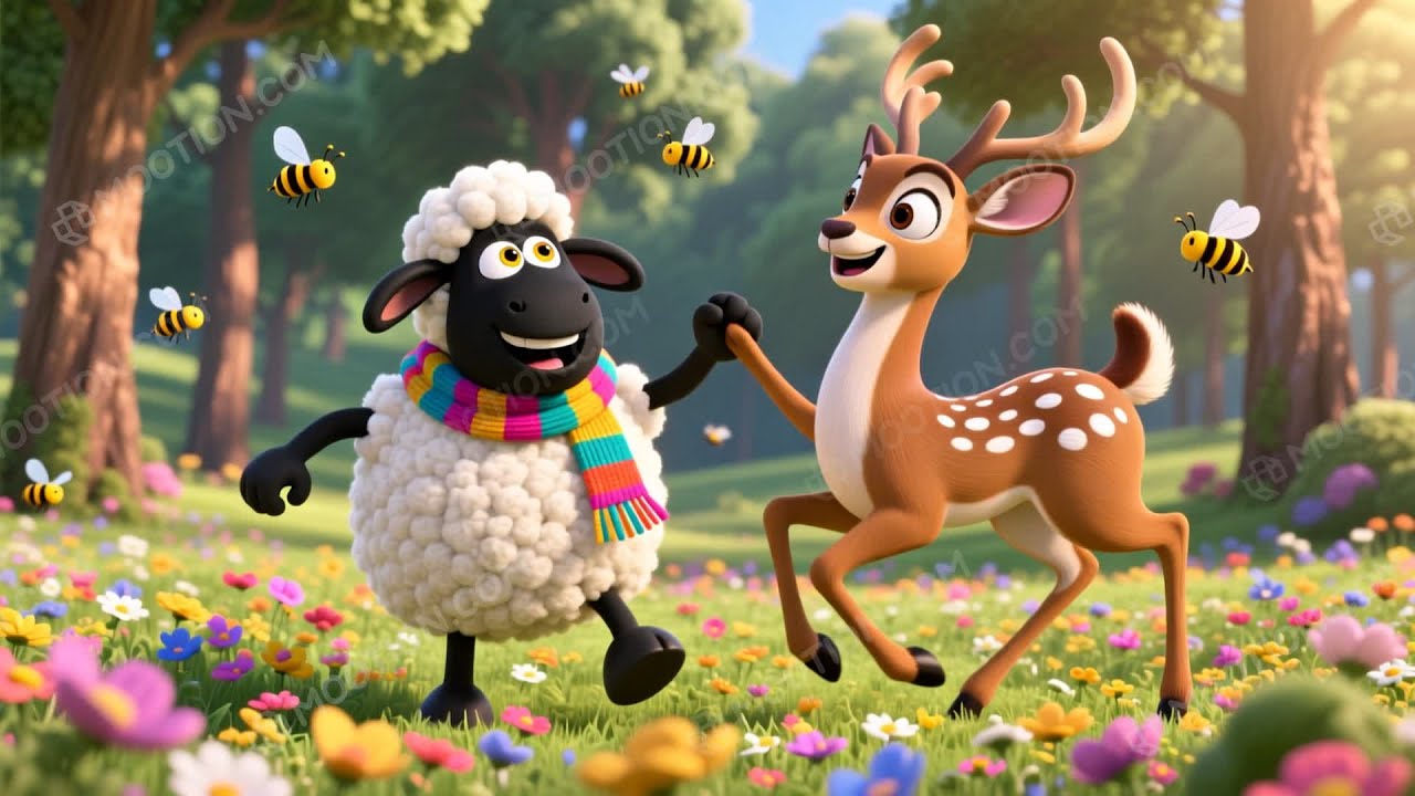 Baba Black Sheep and Moo Deer Kids Poem
