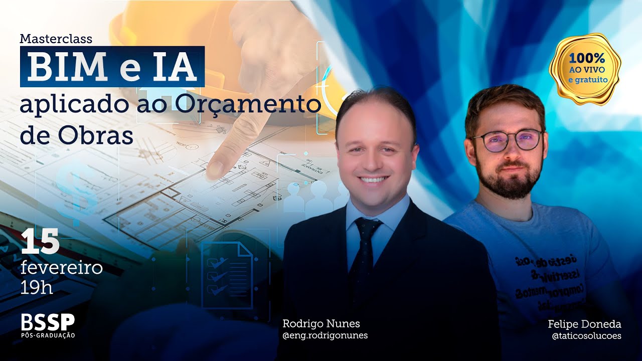 Masterclass BIM e IA aplicado ao Orçamento de Obras