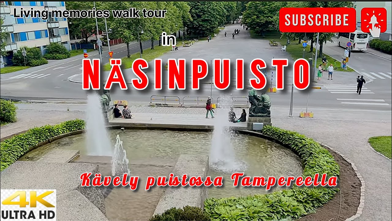 Walking in the Park in Tampere 🇫🇮 Finland | From Näsinpuisto - Särkänniemi & VIIKINSAARI [ 4K]