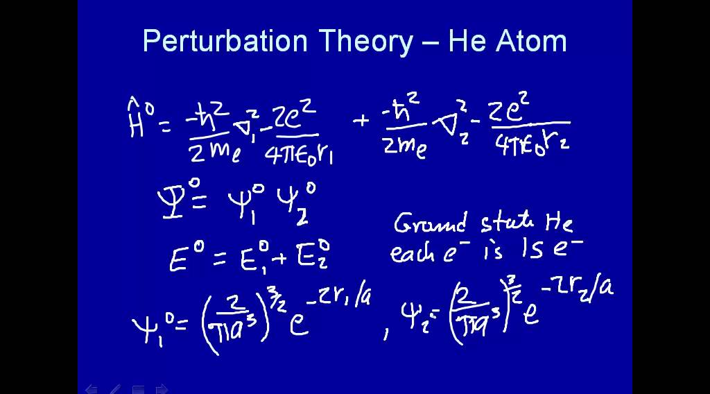 Perturbation theory - He atom