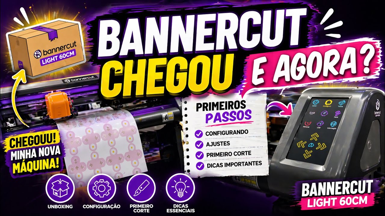 BANNERCUT CHEGOU E AGORA? PRIMEIROS PASSOS - BANNERCUT LIGHT 60CM