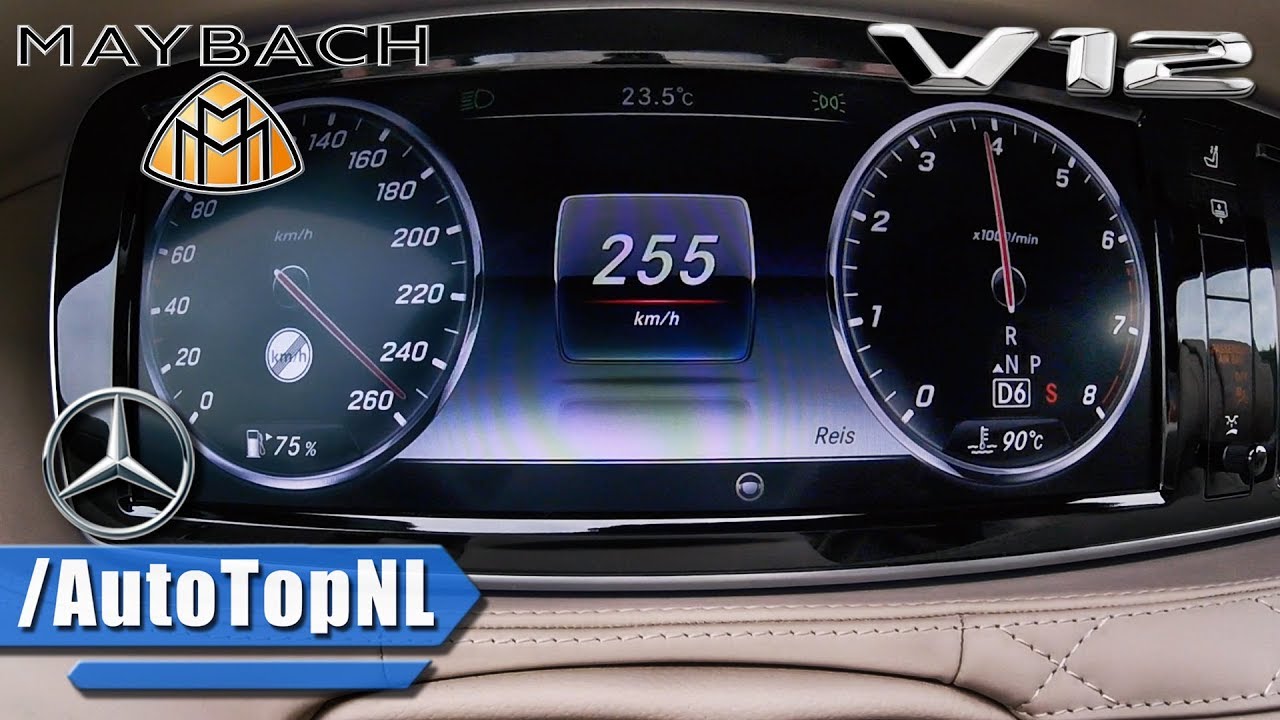 MERCEDES MAYBACH S Class S600 6.0 V12 BiTurbo ACCELERATION & TOP SPEED 0-255km/h by AutoTopNL