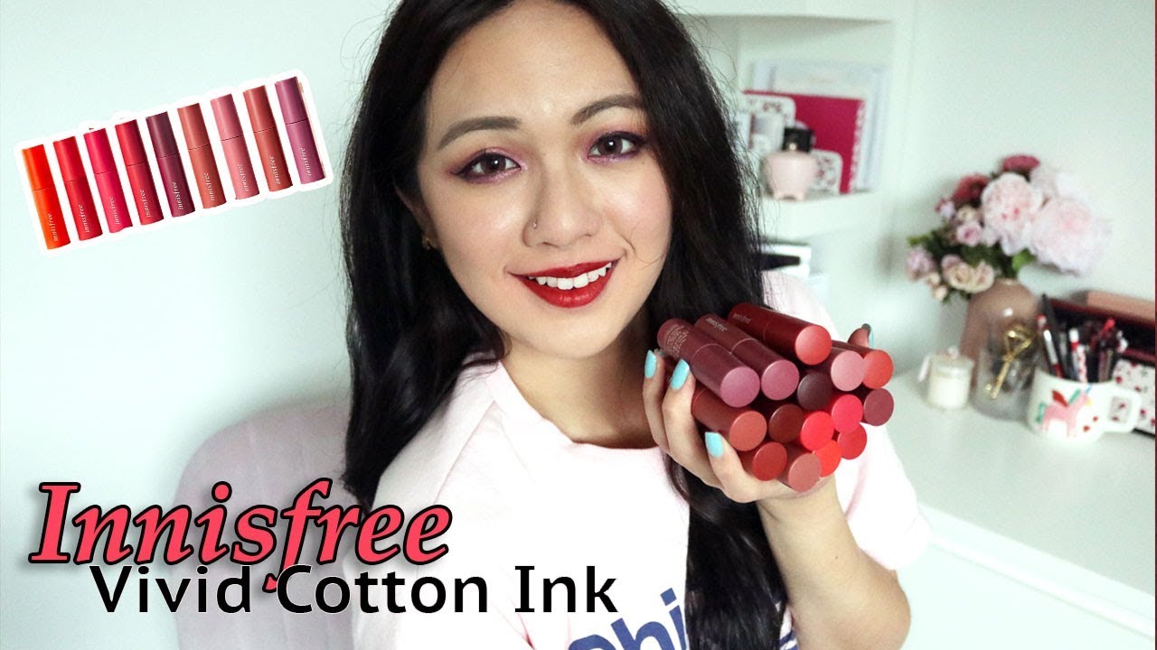 이니스프리 비비드 코튼 잉크 Innisfree Vivid Cotton Ink Tint Review and Full Swatches |ALL 15 SHADES