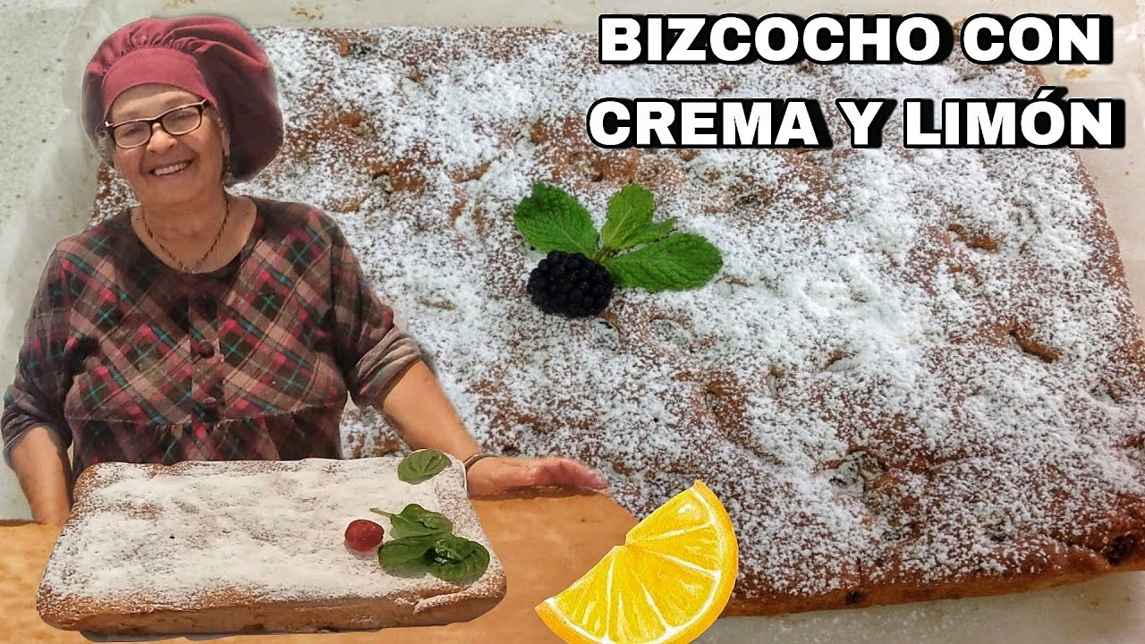 BIZCOHCO CON CREMA Y LIMÓN, El Bizcocho más RICO del Mundo.María la pastelera - Recetas paso a paso.