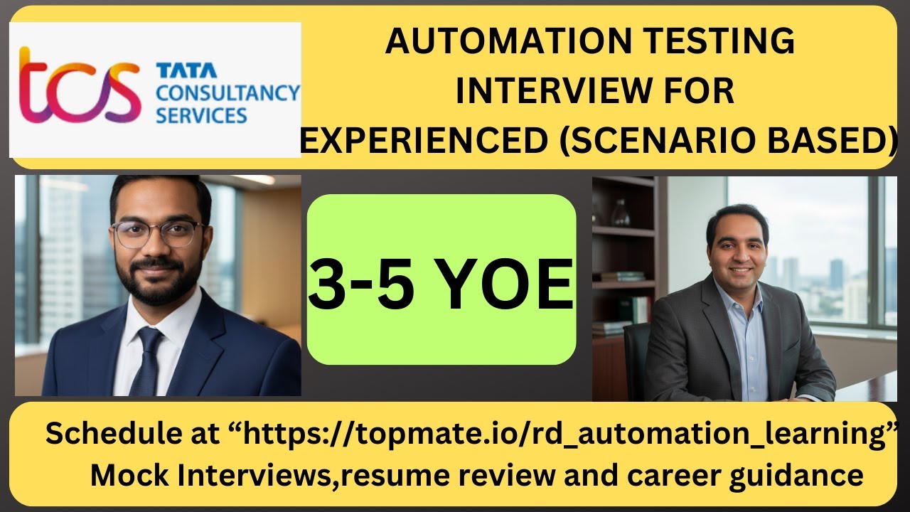 Automation Testing Interview Experience | Real-Time QA & SDET Interview Preparation 2026