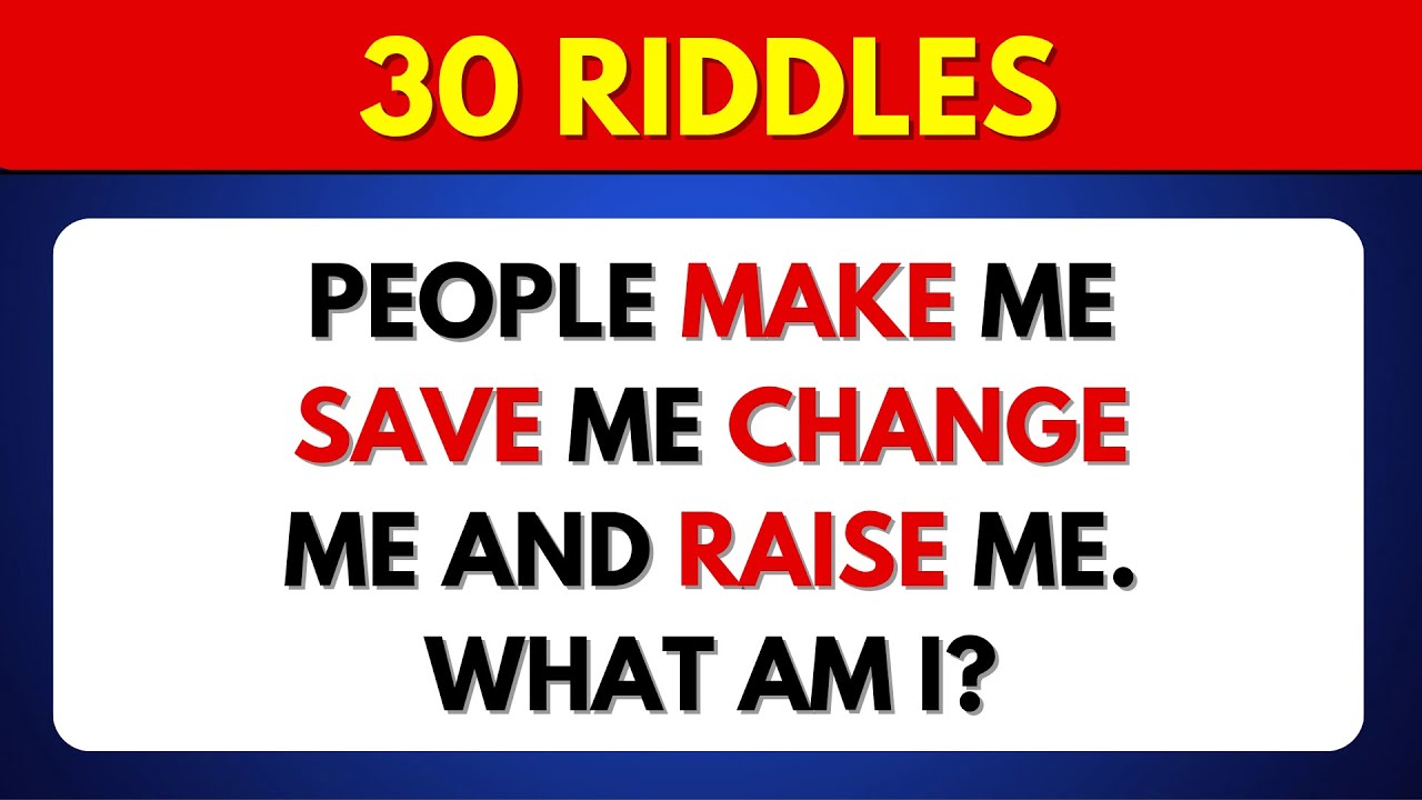 Can You Crack These 30 Tricky Riddles? 🔓 Puzzle Master 🧠