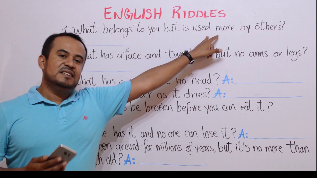 MEJORA TU COMPRENSION DEL INGLES CON ENGLISH RIDDLES