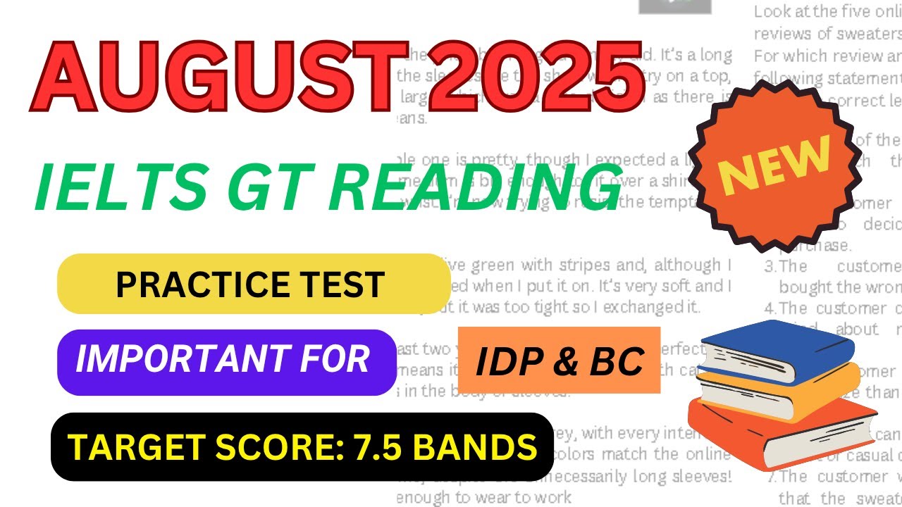 IELTS general training reading practice test with answers | august 2025