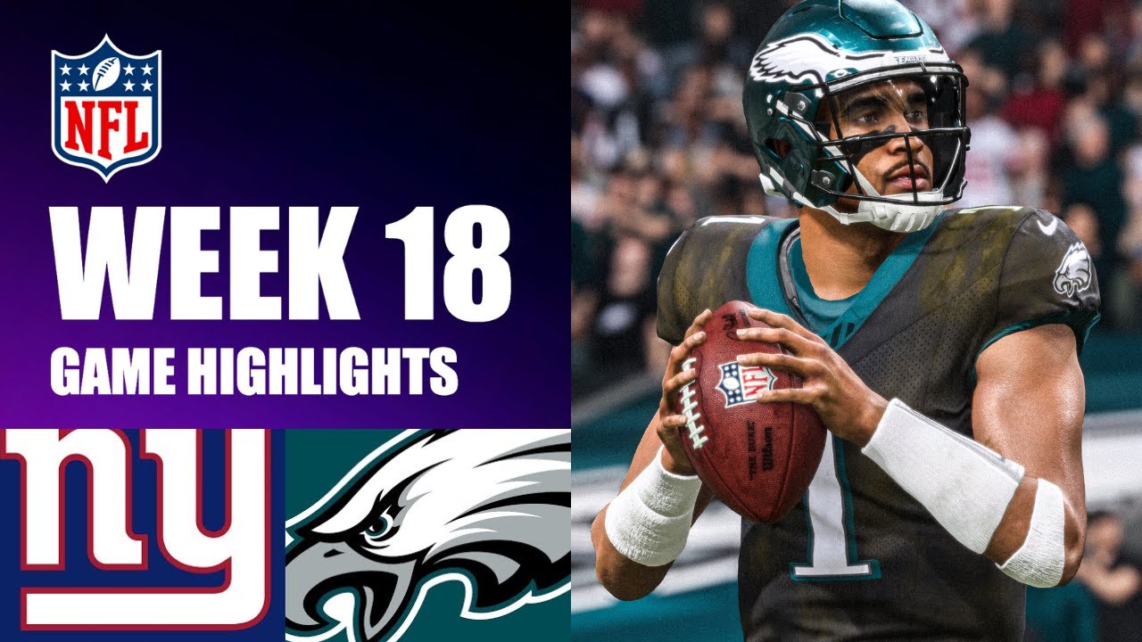 Giants vs. Eagles Week 18 - Madden 24 Simulation Highlights (Updated Rosters)