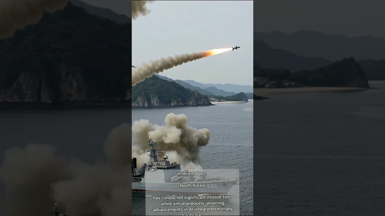 north korea conducts cruise missile test recently #northkoreamissile #shortsfeed