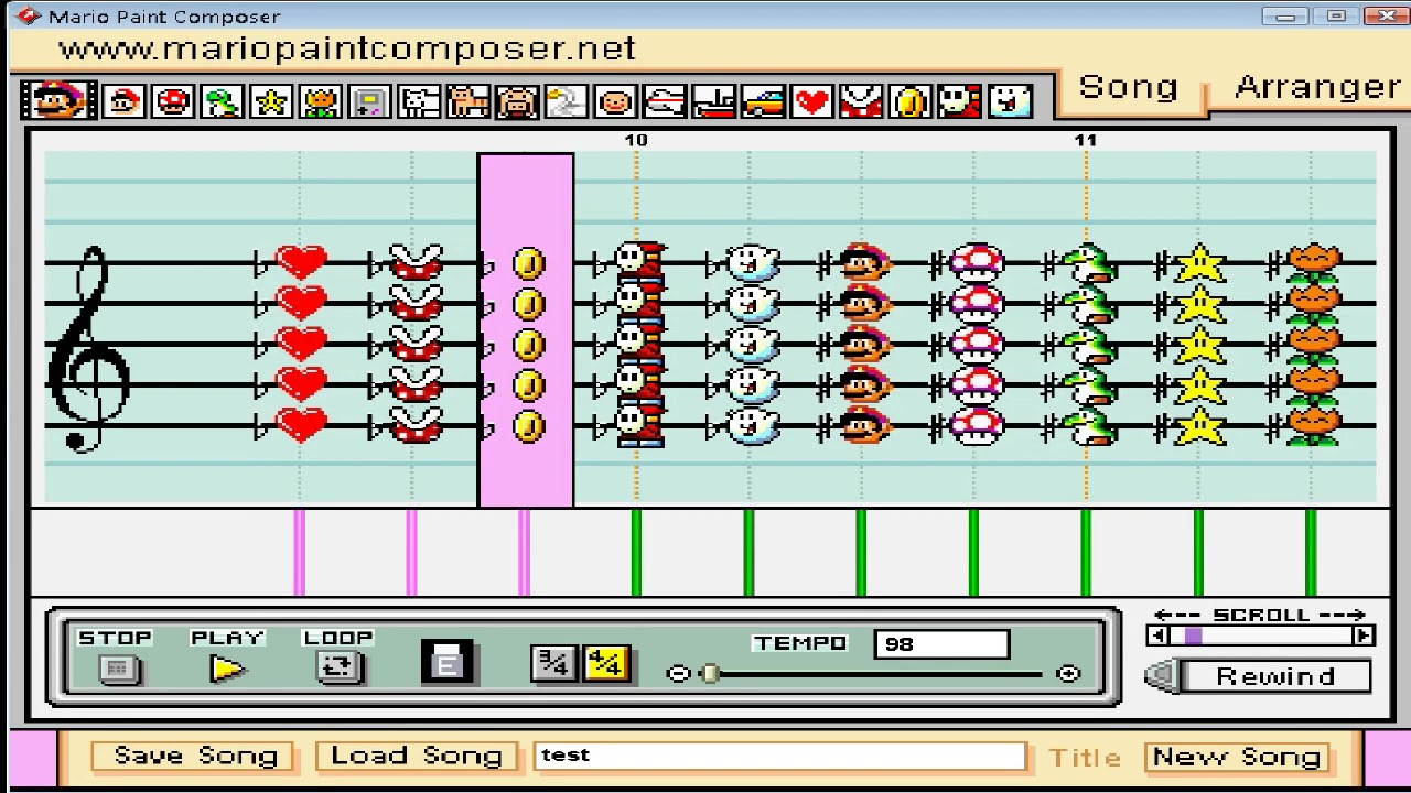 Mario Paint Composer: all