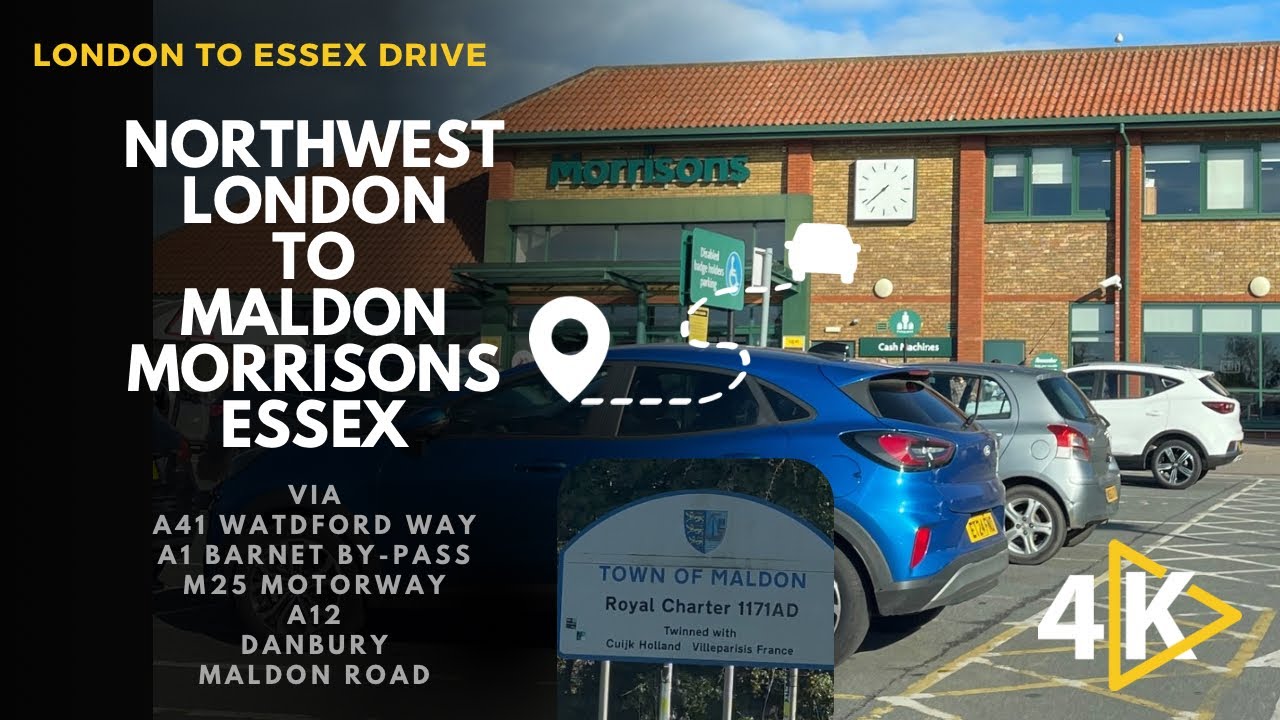 London To Essex Drive via The M25, A12 And Danbury #drivewithro #walkwithro