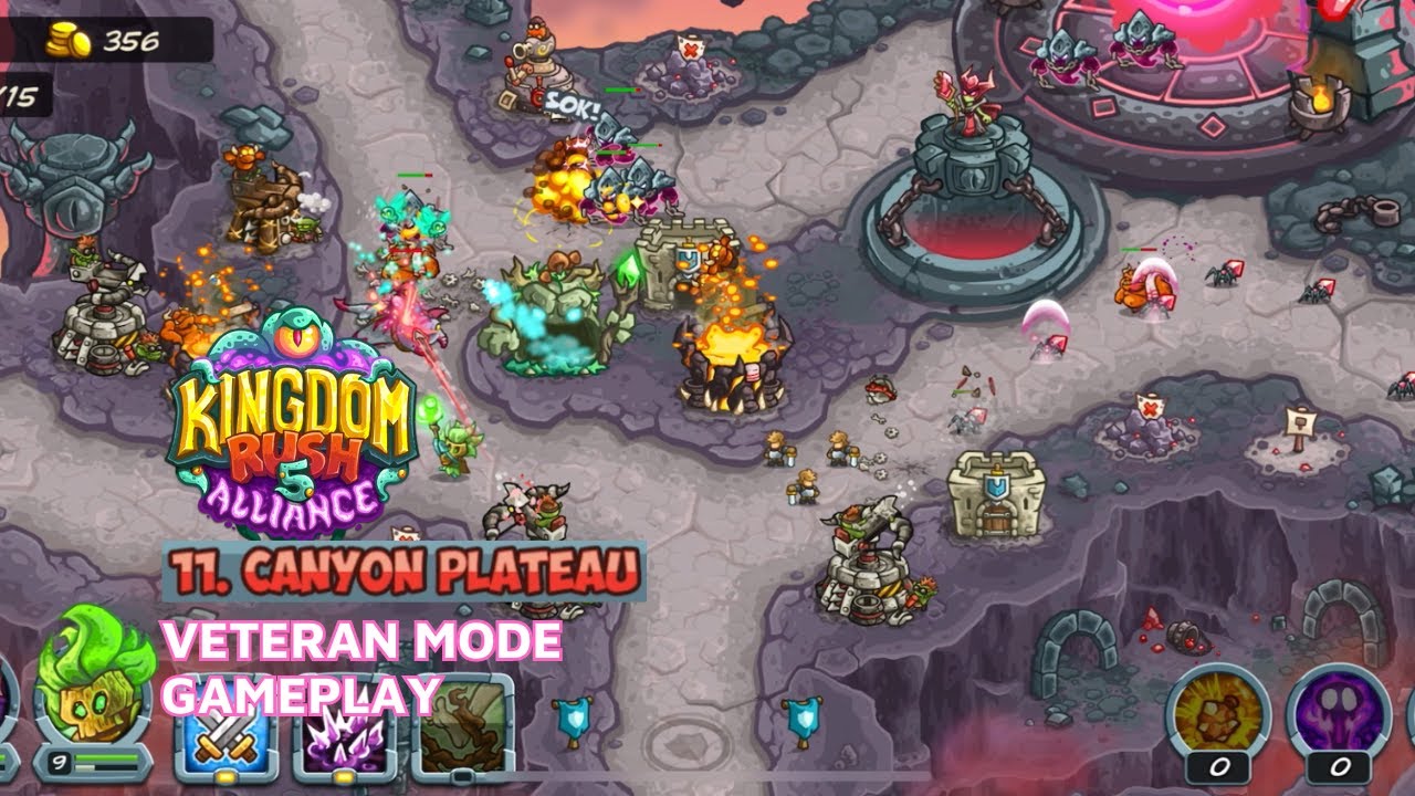 Kingdom Rush 5: Alliance | Stage 11 Canyon Plateau | Veteran Mode Campaign | Gameplay No commentary
