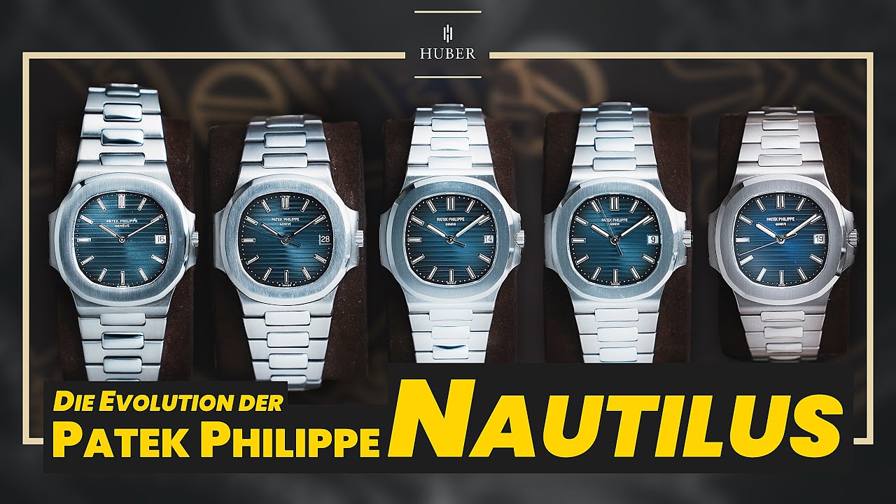 Wir haben 5 Generationen der Nautilus hier auf dem Tisch – und vergleichen fast 50 Jahre Geschichte.