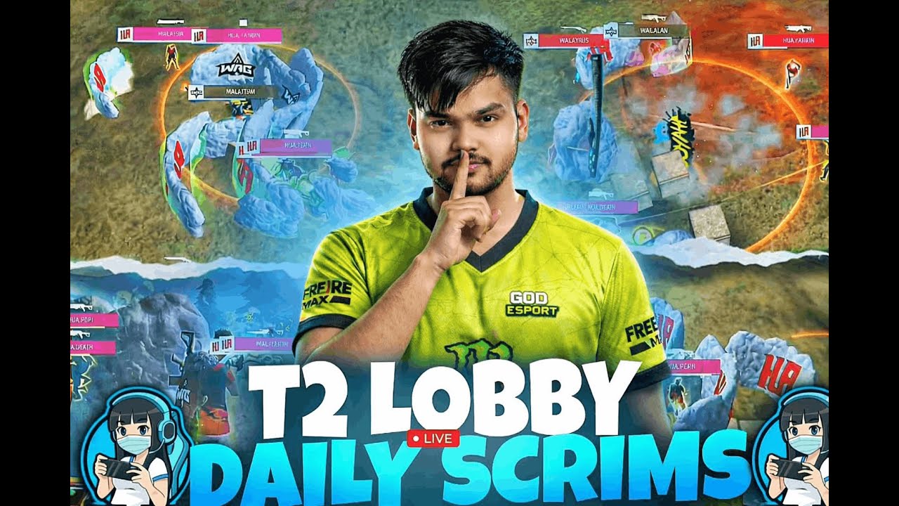 T2 3 PM LIVE PAID SCRIMS | 3PM Live LOBBY 🔥Free Fire Live || #freefirelive #nonstopgaming